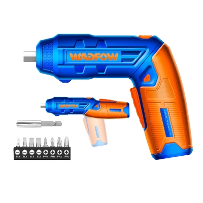 Picture of WADFOW Cordless Screwdriver,Rechargeable Power Drill Driver Set, 4N.m Max Torque, 240RPM, Srew Gun for Home Use, with Cr-V Drill Bits WCV4415 -Multicolor