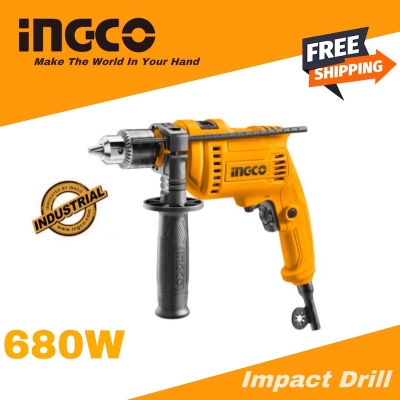 Picture of INGCO 13mm Impact Drill 680 Watts | Professional Drill Machine Multi function ID6808 -Multicolor