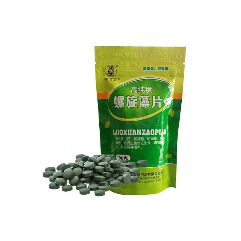 Picture of Spirulina Tablet 50Pcs Repack (+5pcs Free) for Aquarium Fish | Fish Food(Green)