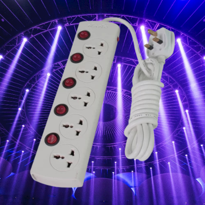 Picture of Power Strip Nano MBS-405 5 Port 3 Pin Power Strip White Heavy Duty Multiplug - Malti Plug - White