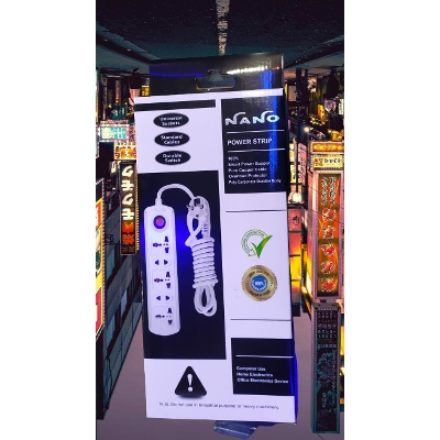 Picture of Neno power strip NPS 205 2Pin 6ft Cable 5 port (Universal Port Multiplug) Heavy Duty - Malti Plug - White