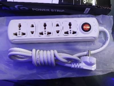 Picture of Neno power strip NPS 205 2Pin 6ft Cable 5 port (Universal Port Multiplug) Heavy Duty - Malti Plug - White