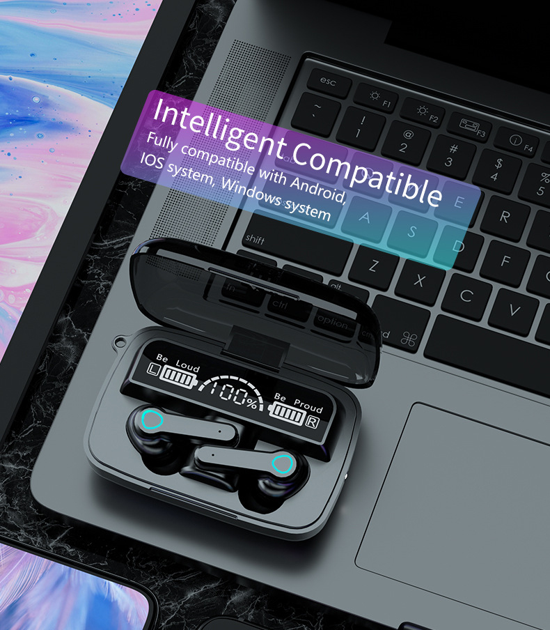 Picture of M19 Tws Wireless Bluetooth 5.1 Headphones - Black