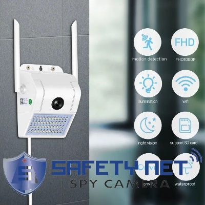 Picture of Wall Lamp Security Camera Outdoor Two Way Audio Floodlight Color Night Vision Wifi CCTV Camera V380 Pro 1080P Wireless WiFi IP Camera 2MP