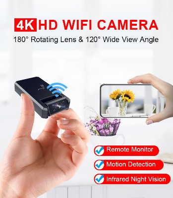 Picture of WD7 HD WIFI Camera Night Vision 180 Degrees Recorder IP Camera Motion Detection Wireless Remote Monitoring Camcorder
