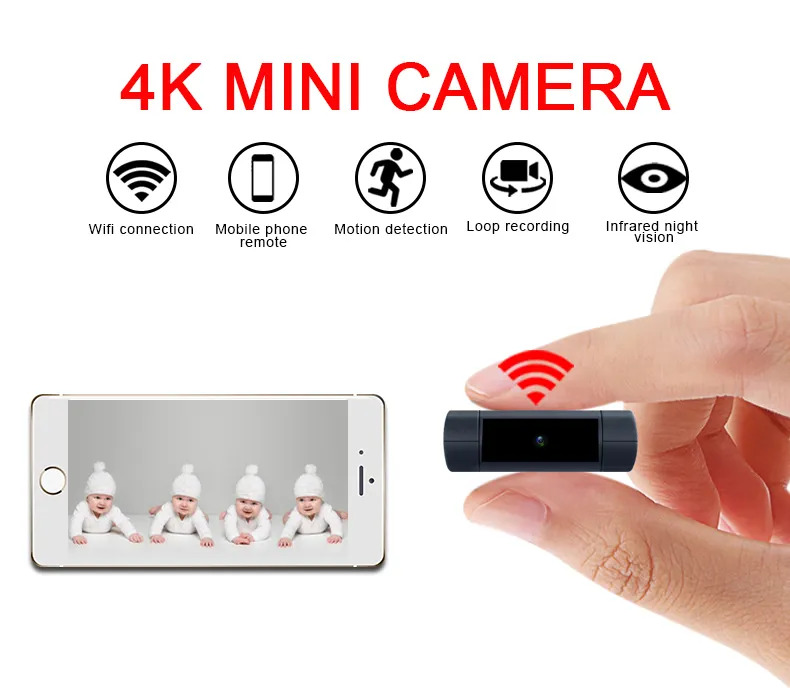 Picture of WD7 HD WIFI Camera Night Vision 180 Degrees Recorder IP Camera Motion Detection Wireless Remote Monitoring Camcorder