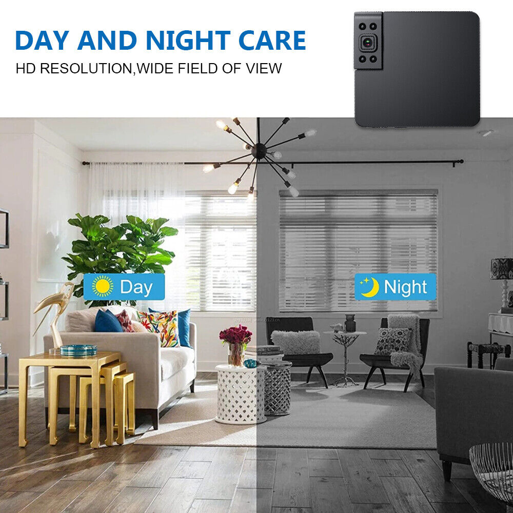 Picture of WK11 Smart Wifi Camera IR-CUT Kids Monitor 1080P HD Sports DV Network Cameras Rotated 180 Degrees Mini Camera - Black,128GB