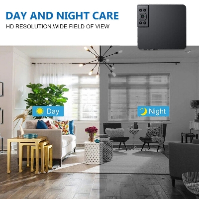 Picture of WK11 Smart Wifi Camera IR-CUT Kids Monitor 1080P HD Sports DV Network Cameras Rotated 180 Degrees Mini Camera - Black,128GB