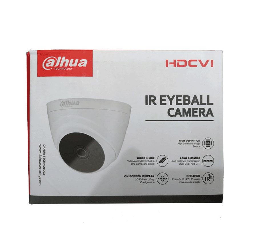 Picture of Dahua DH-HAC-T1A21P HDCVI IR Eyeball CCTV Camera 2MP 1080P Dome Camera