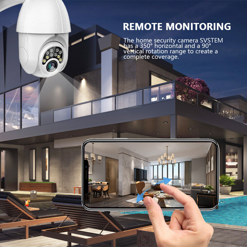 Picture of Full-color Night Vision IP Dome Camera Security Camera Ptz Camera Wifi Security Waterproof Outdoor Surveillance Camera V380 Pro Wi-Fi Motion Detection Smart Ptz Camera, HD 1080p Auto Tracking AI Camera - Wifi Camera - White,128GB