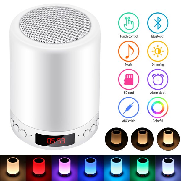 Picture of S66 + Colorful Light Touch Patting Light Bluetooth Speaker Creative Gifts - Portable Table - Multicolour