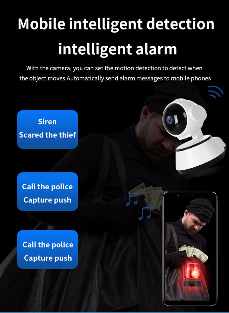 Picture of Night Vision Wireless Security V380 Pro WiFi IP Camera 360 Degree Doll Two way Audio -Ip Camera - Wifi Camera - White,64GB