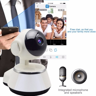 Picture of Night Vision Wireless Security V380 Pro WiFi IP Camera 360 Degree Doll Two way Audio -Ip Camera - Wifi Camera - White,64GB