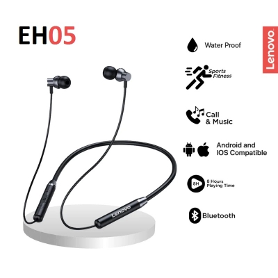 Picture of HE05 Bluetooth 5.0 Headphone Stereo Headset with Mic Magnetic Neckband - Black