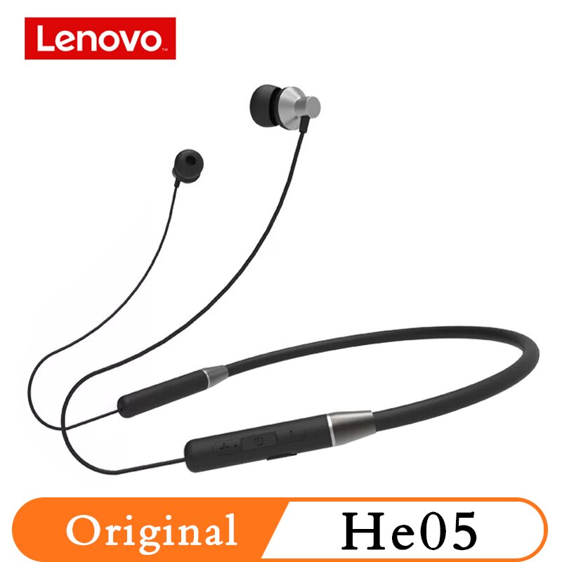Picture of HE05 Bluetooth 5.0 Headphone Stereo Headset with Mic Magnetic Neckband - Black