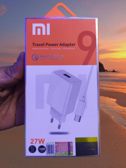 Picture of Xiaomi@Mi charger 27W QC 3.0 fast Charge Adapter with Usb Type-c cable - White