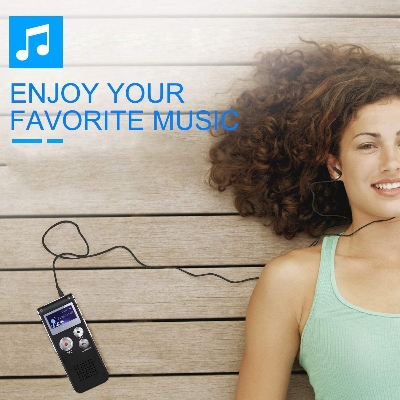 Picture of Professional Digital Voice Record 8GB Bulit-in Memory Audio Recorder Dictaphone MP3 Player - Black