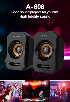 Picture of Usb 2.0 Mini Multimedia Speakers kisonli A606 - Black