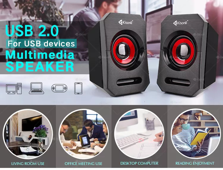 Picture of Usb 2.0 Mini Multimedia Speakers kisonli A606 - Black