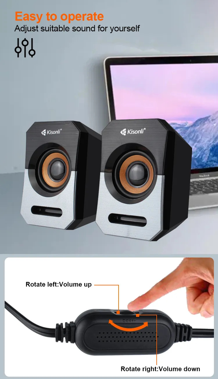 Picture of Usb 2.0 Mini Multimedia Speakers kisonli A606 - Black