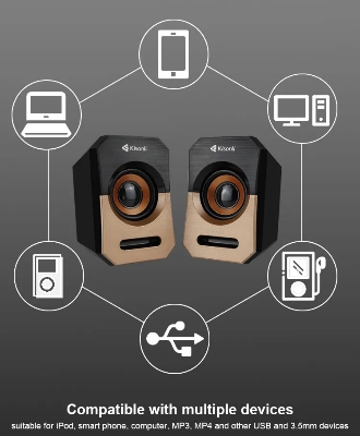 Picture of Usb 2.0 Mini Multimedia Speakers kisonli A606 - Black