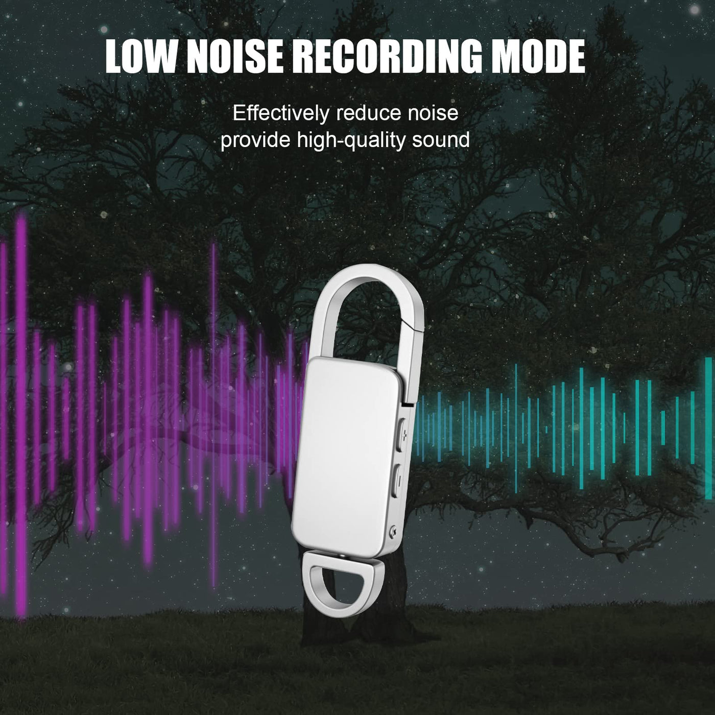 Picture of Digital Voice Recorder with Portable MP3 Player 8GB Built-in Memory - Silver