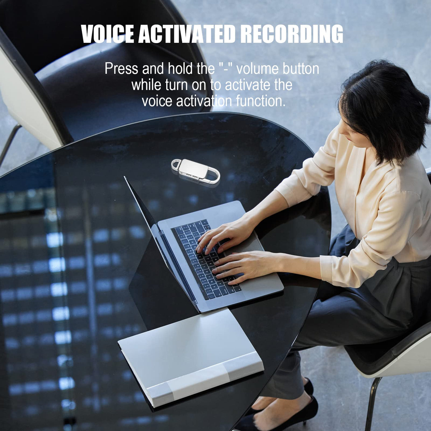 Picture of Digital Voice Recorder with Portable MP3 Player 8GB Built-in Memory - Silver