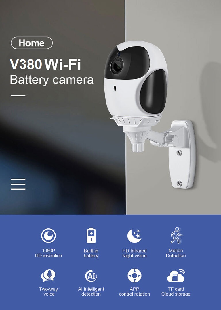 Picture of V380 Pro Battery Backup IP Security Camera Two Way Audio - Multicolor,128GB