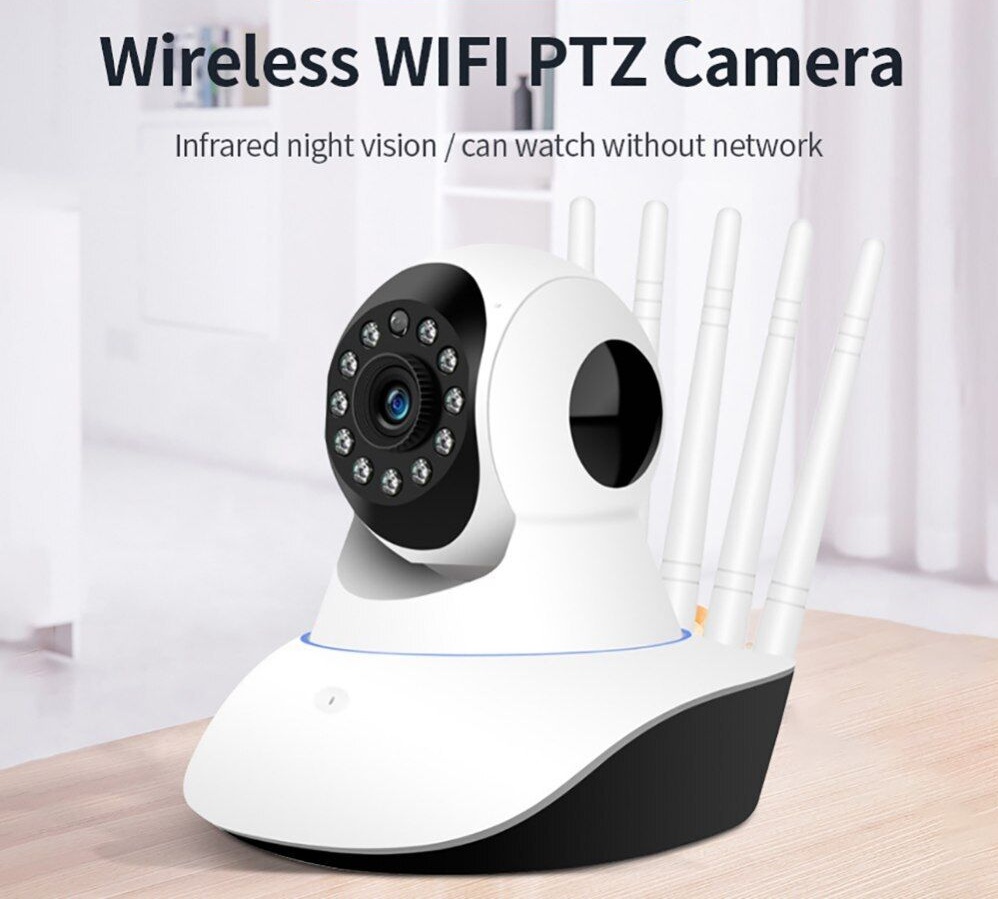 Picture of V380 Five Antenna 1080P 2MP WiFi IP Camera Two Way Audio Smart PTZ Camera - Multicolor,64GB