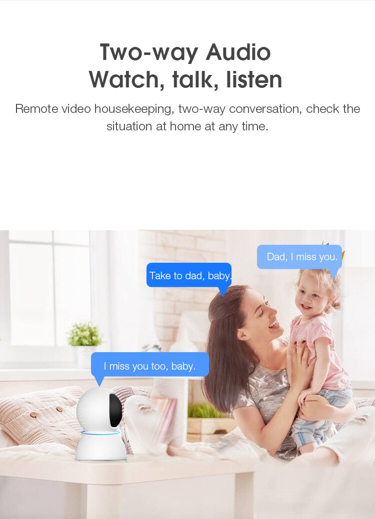 Picture of Q12 V380 Pro Full HD Robot IP Camera Night Vision Wireless WiFi Camera with 2Way Audio - Multicolor,128GB