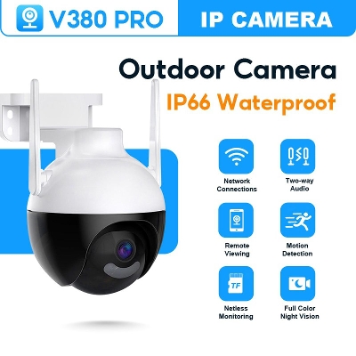 Picture of H1 Outdoor Waterproof CCTV Camera 2MP Color Night Vision WiFi IP Security Cameras V380 PRO