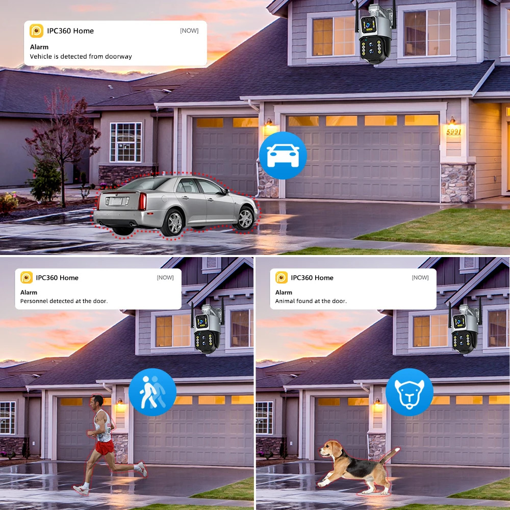 Picture of 3 Lance PTZ IP Camera 3MP CCTV Surveillance Security Camera V380 Pro - Black,128GB