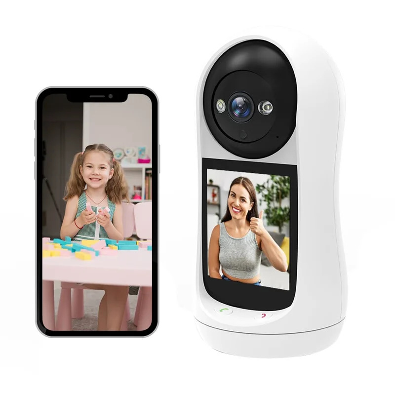 Picture of V380 Pro Indoor Security Camera 1080P Full HD WIFI Video Calling PT Camera,AI Auto Tracking,2.8inch HD Display and two-way video calling, Human/Pet AI Ideal for Baby Monitor/Pet Camera/Home Security CCTV Camera - Multicolor