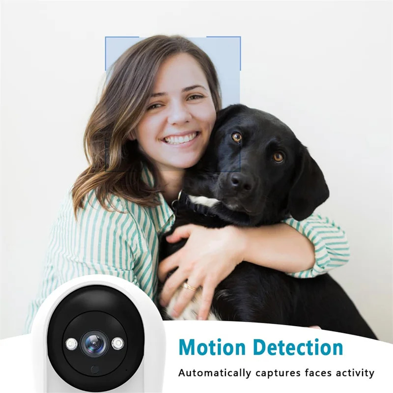 Picture of V380 Pro Indoor Security Camera 1080P Full HD WIFI Video Calling PT Camera,AI Auto Tracking,2.8inch HD Display and two-way video calling, Human/Pet AI Ideal for Baby Monitor/Pet Camera/Home Security CCTV Camera - Multicolor