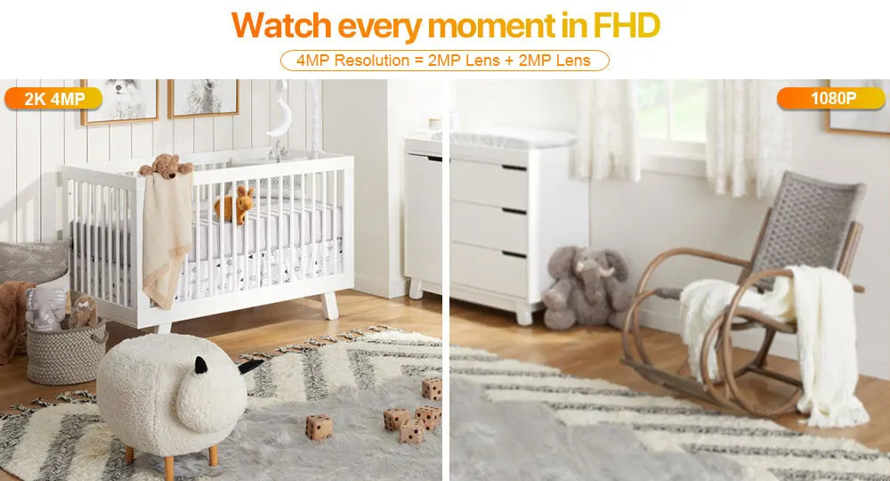 Picture of 4G Sim Supported Dual Lens Doll PTZ IP Camera 4MP Night Vision Auto Tracking Two Way Voice V380 Pro CCTV Cam