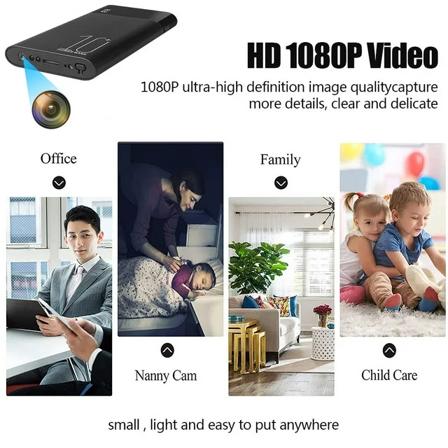 Picture of Power Bank Camera 10000 mAh 1080P Cameras for Home Security with Night Vision/Free APP/Remote Control-Portable Security Camera - Black