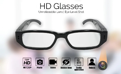 Picture of HD Eyewear Glasses Camcorder Video Recorder Camera Mini DV - Black