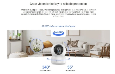 Picture of Hikvision EZVIZ CS-H6C / H6c Pro 360° Pan & Tilt Smart Home Security Camera