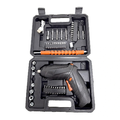 Picture of Multifunctional 47 Pcs Precision Cordless Rechargeable Power Tools Electric Screwdriver Set - Black