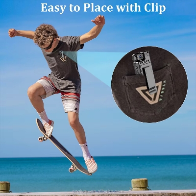 Picture of HD WiFi Sport Camera Clip Video Camera with 1.3-inch Full Color Screen 180 Degree Rotating Lens HD Camera with Night Vision for Law Enforce Camara Body Wear Video Recorder Motorcycle Bike Motion Detection Webcam 1080P Video Camera - Black