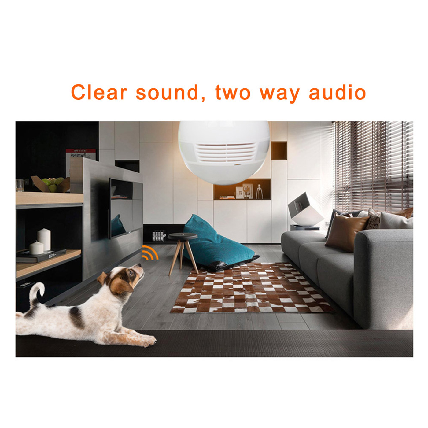 Picture of V380 Pro Panoramic IP Camera 360 Degree Fish Eye Home Office Security CCTV Cameras - Multicolor,64GB