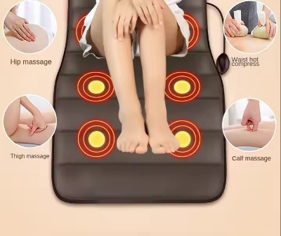 Picture of Full Body Massager Electric Infrared Massage Mattress Air Pad Roller Electric Full Body Airbag Vibration Stretching Pressure Massage Mat - Multicolor