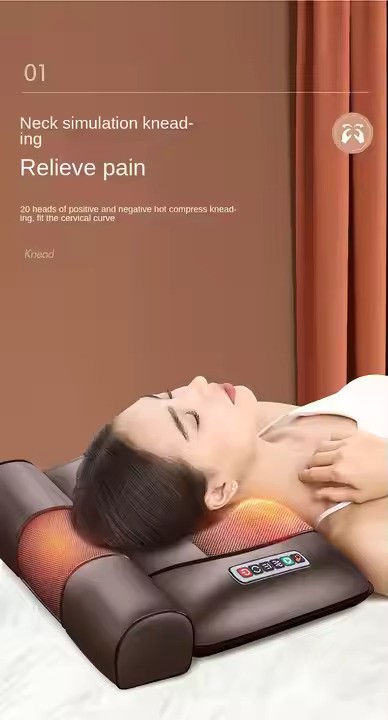 Picture of Full Body Massager Electric Infrared Massage Mattress Air Pad Roller Electric Full Body Airbag Vibration Stretching Pressure Massage Mat - Multicolor