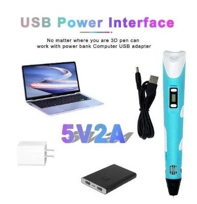 Picture of 3D Printing Pen with PLA Filament DIY Drawing Pen for Kids 3D Pen Creative Gift for Children, Birthday Gift, - Multicolor