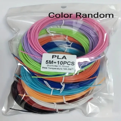 Picture of 3d Printing Pen Filament 50 Meter 3D Art Pen Filament PLA Multi Color 1.75mm Refills ( Color Random ) 3D Filament 1Roll 1.75mm Diameter and 5m Length Refills 10 colors (50 meters Filament)
