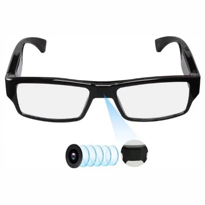 Picture of Smart Glasses with Camera HD Camera Glasses Eyewear glass Cameras Audio Video Recording Traveler Glasses Camera - Black