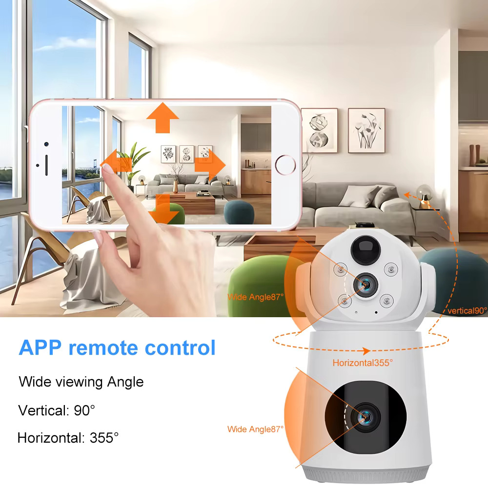 Picture of 4G SIM Supported Battery backup V380 Pro Security Camera Home Wireless Dual Lens Camera Infrared Night Vision Mobile Tracking 6 MP HD IP Camera - Multicolor