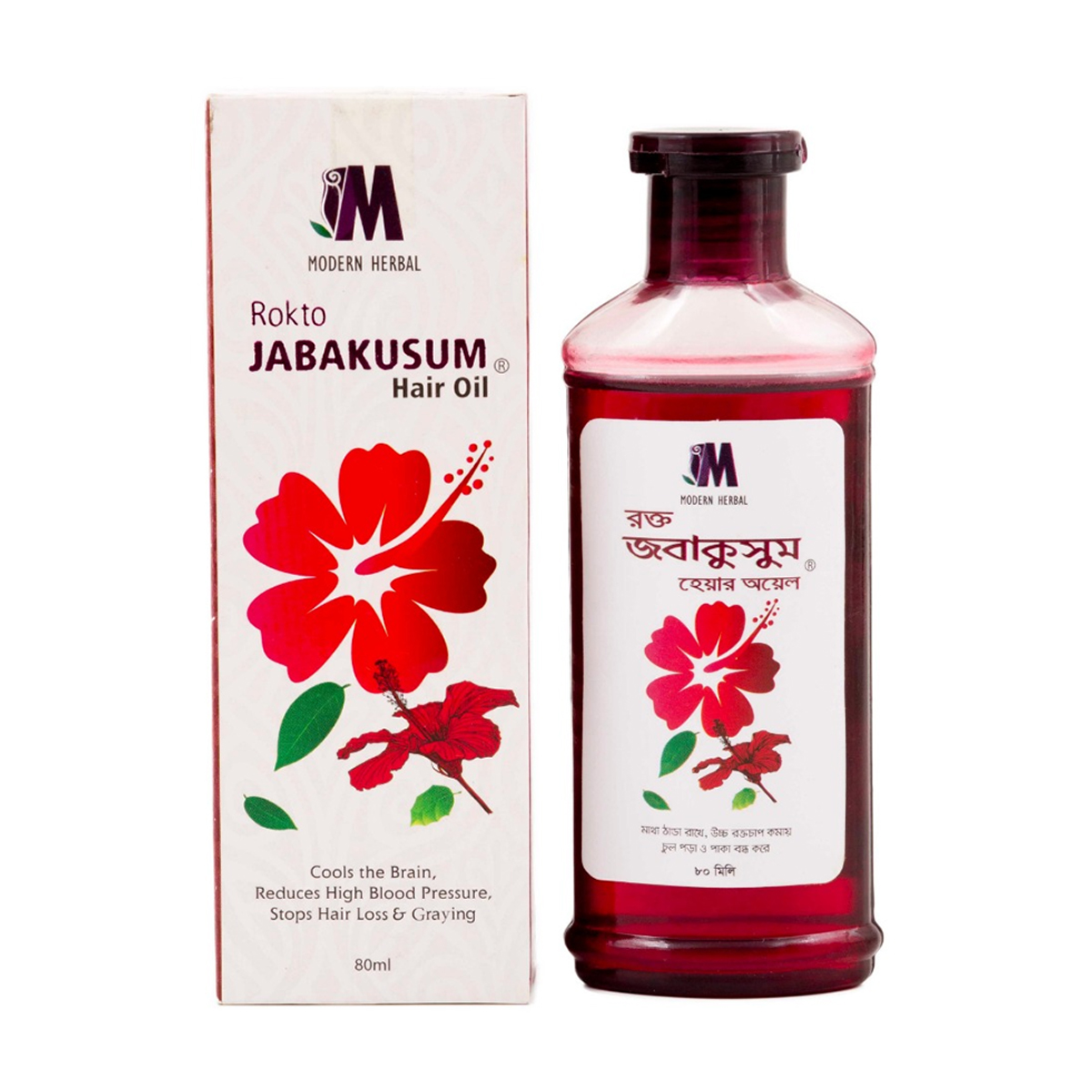 Picture of Hair Oil Rokto JobaKushum 80ml Modern Herbal