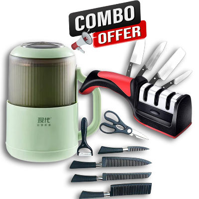 Picture of Zepter Knife Set, Inima Grinder And Knife Sharpner Black (COMBO)