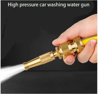 Picture of High Pressure Water Gun 3/8 size Household Pure Copper Direct Spray Gun Flower Watering Tool Adjustable Pressure Washer, for BIke, Car Wash